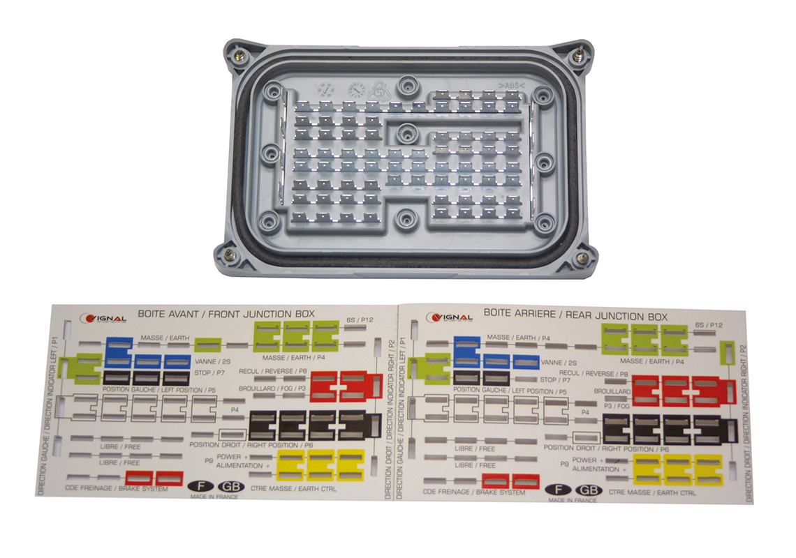 Junction box lid with label - Vignal| Vignal Group